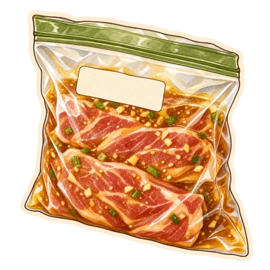 下味冷凍の料理シール
